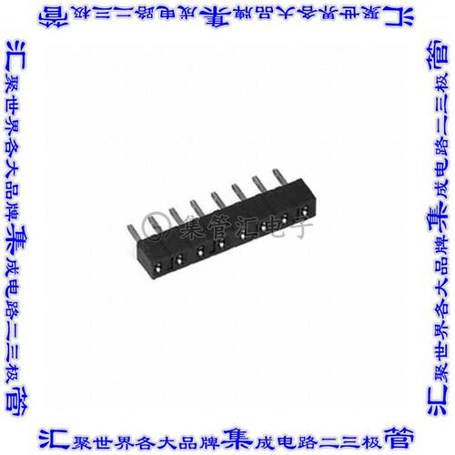 929984-01-08 针座连接器8POS插座2.54mm叉状通孔直针锡