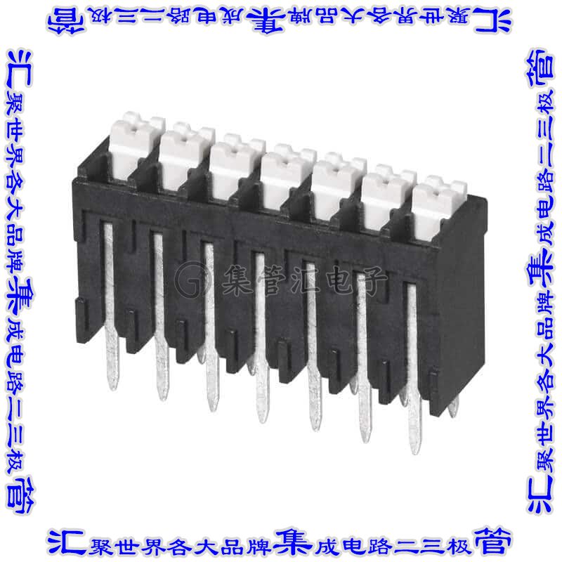 TBLH10V-350-07BK 线对板连接器7POS接线端子3.5mm通孔垂直带板