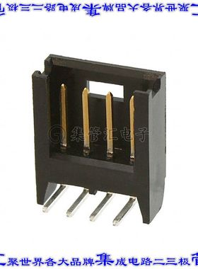 826468-4 针座连接器4POS接头2.54mm公形插针通孔直角镀金