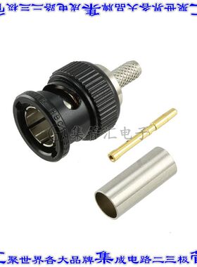 HBC1855A 同轴连接器BNCHD插头公引脚压接75欧姆自由悬挂