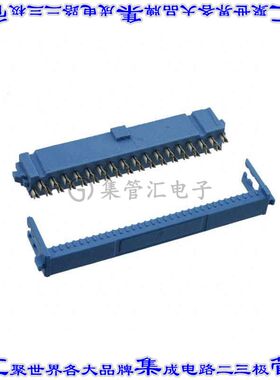 1-1658526-8 矩形连接器34POS插座2排2.54mm母插口蓝色IDC镀金自