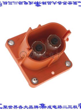 2141227-1 矩形连接器2POS 公引脚橙色焊接银面板安装