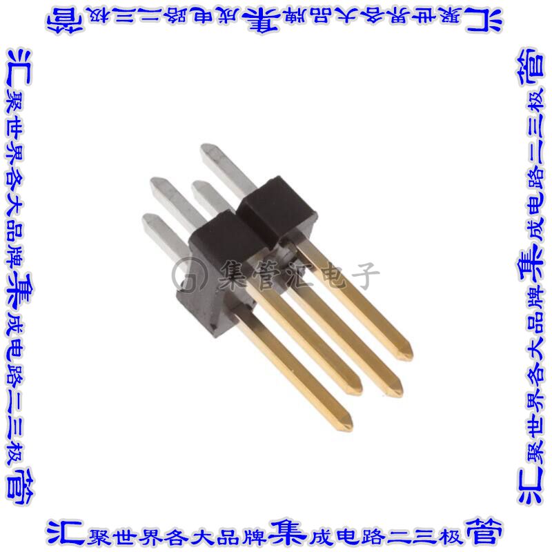 68491-104HLF 针座连接器4POS接头2排2.54mm公形插针通孔直针镀金