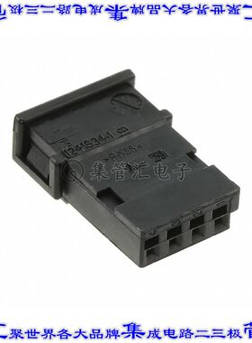 1241634-1 矩形连接器外壳4POS插座2.54mm母形插口黑色自由悬挂