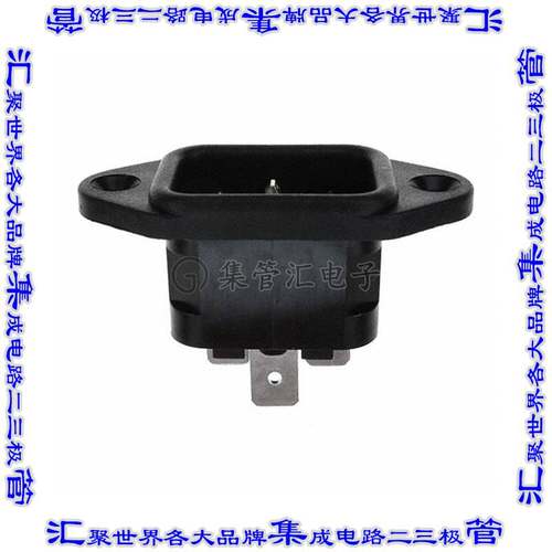 PX0580/63 电源接入连接器3POS插座公型片状插脚IEC320-C14面板安