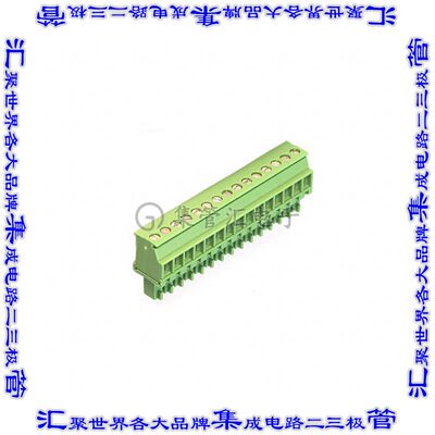 1827253 端子块连接器15POS插头母插口3.81mm绿色自由悬挂