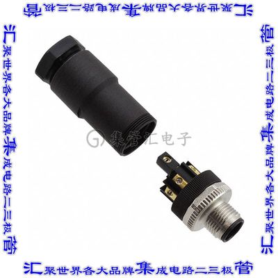 1410666 圆形连接器8POS插头公引脚螺钉镀金自由悬挂