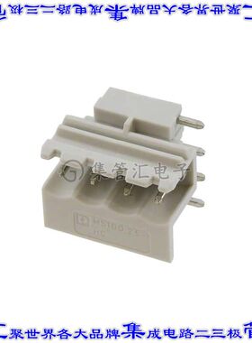 2907787 端子块连接器4POS接头公引脚带罩5mm灰色90DEG通孔