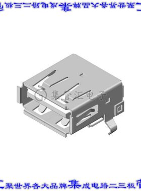 CU01SAH0S00 连接器USB-A插座4POS USB 2.0通孔直角