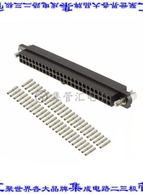 M80-4605042 矩形连接器50POS插座2排2mm母插口黑色压接镀金自由