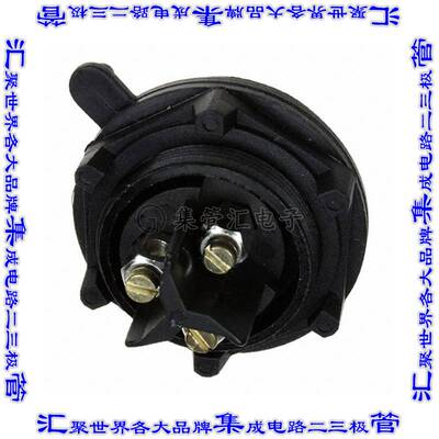 PX0730/S 圆形连接器3(2电源+PE)插座母插口螺钉镍面板安装