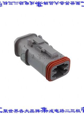 DT06-4S-E008 矩形连接器外壳4POS插头2排母形插口灰色自由悬挂