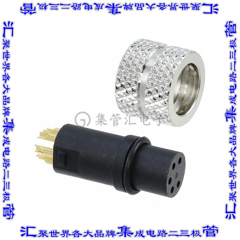 854-005-203RLS4 圆形连接器5POS插头母插口焊杯镀金自由悬挂