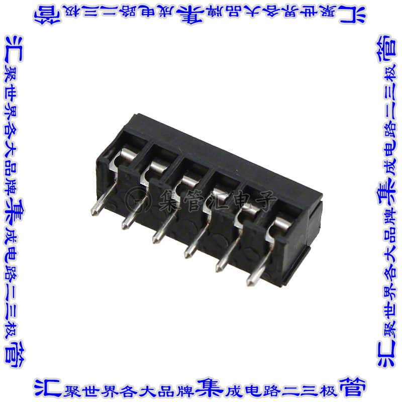 OSTTE060104 线对板连接器6POS接线端子3.5mm通孔水平带板