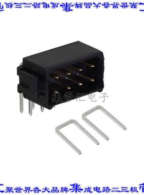 M80-8680822 针座连接器8POS接头2排2mm公形插针通孔直角镀金