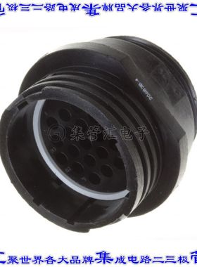 206838-4 圆形连接器24POS插座外壳用于公插针黑色自由悬挂