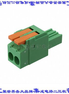 1716921 端子块连接器2POS插头母插口7.62mm绿色自由悬挂