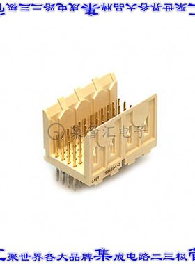 536504-2 背板连接器48POS接头公引脚4排2mm通孔天然色