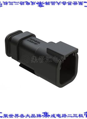 ATM04-6P-SR01BK 矩形连接器外壳6POS插座3排公形引脚黑色自由悬