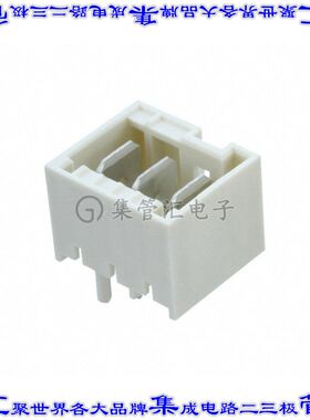 4-1971895-3 针座连接器3POS接头5mm公形插针通孔直针锡