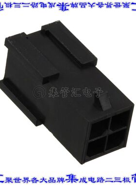 10127717-04LF 矩形连接器外壳4POS插头2排3mm公形引脚黑色自由悬