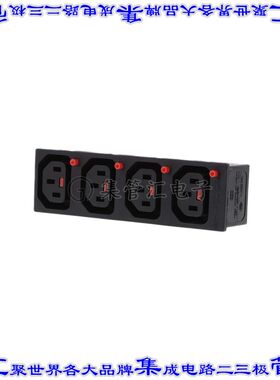 C13-4 TIER-LOCKING OUTLET 电源接入连接器插座母型插口IEC320-2