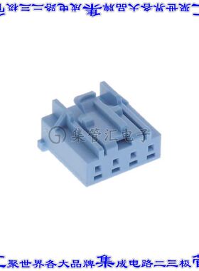 4-1971793-2 矩形连接器外壳4POS插头2.5mm母形插口蓝色自由悬挂