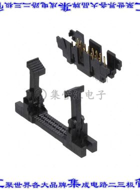 1-111506-8 矩形连接器16POS插头2排2.54mm公引脚黑色IDC镀金面板