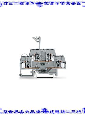 281-635/281-492 端子块连接器4POS馈通式2排6.0mm灰色12-28AWG