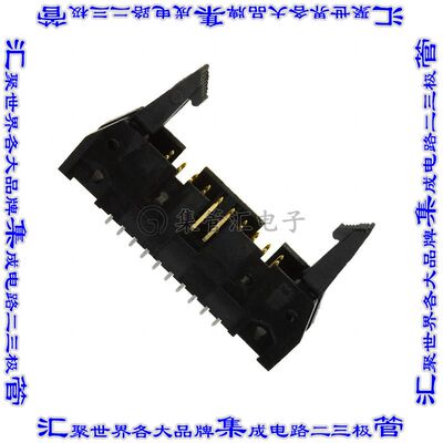 499206-4 针座连接器20POS接头2排2.54mm公形插针通孔直针镀金