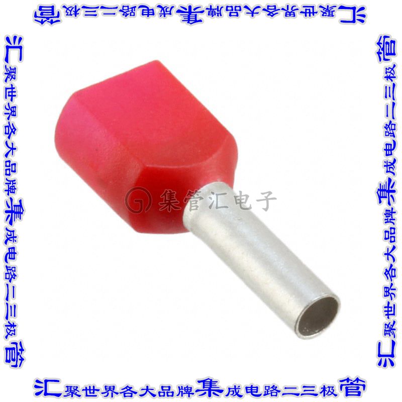 966144-4 接插件连接器CONN FERRULE DIN TWO X 17AWG RED