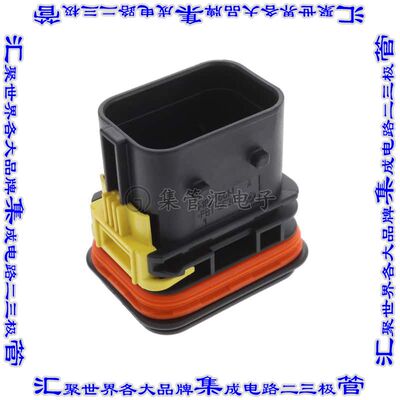 1-1823449-1 矩形连接器外壳22POS插头公形引脚黑色面板安装