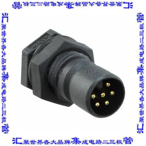 Q8U-06PMMS-QF8001 圆形连接器6POS插座公形引脚焊杯镀金面板安装 - 封面