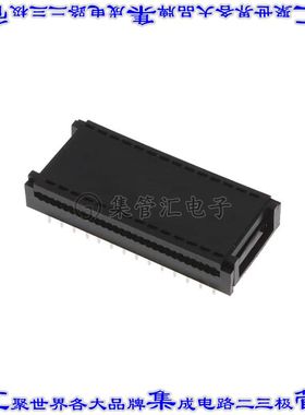 FDP-628-T 连接器28POS带状电缆DIP针座2排1.27mm通孔IDC黑色