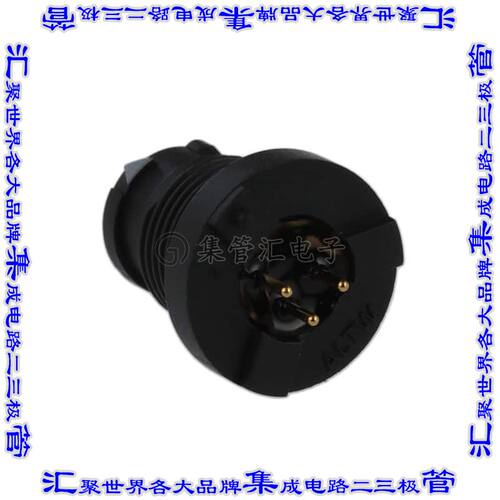 AD-03PMMP-QC8001 圆形连接器3(数据)插座公形引脚焊接镀金面板安