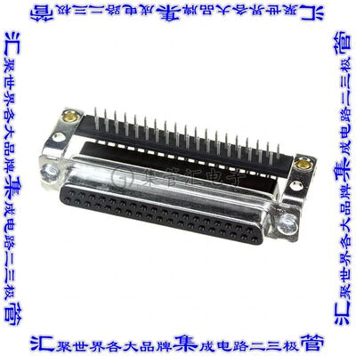 5745115-2 连接器37POS插座母插口2排D-Sub通孔直角