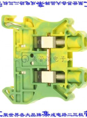 3044157 端子块连接器2POS接地地面8.2mm绿色黄色8-24AWG