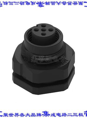 643120100405 圆形连接器5POS插座母插口螺钉镀金面板安装