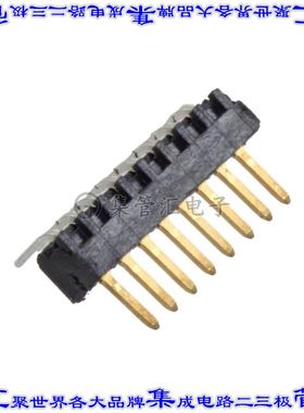 5-104186-5 针座连接器8POS接头1.27mm公形插针通孔直角镀金
