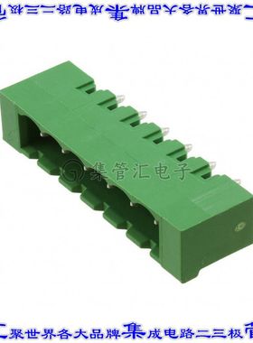 1924237 端子块连接器6POS接头公引脚带罩5mm绿色垂直通孔