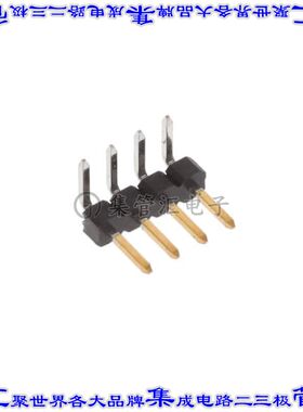 2842124-4 针座连接器4POS分离式2mm公形插针通孔直角镀金