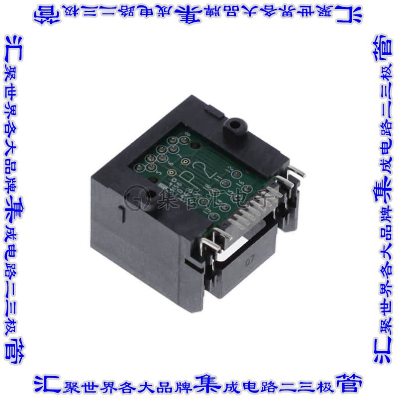 RJE3A1880412 接插件连接器8P8C, RA, CAT5E, SMT, WITHOUT SH