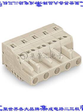 721-204/026-000 端子块连接器4POS插头母插口7.5mm灰色自由悬挂