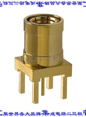 142134-75 同轴连接器SMB插头母形插口焊接75欧姆通孔