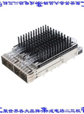 2-2170808-3 插拔式连接器外壳成组(1 x 2)QSFP28通孔直角压配