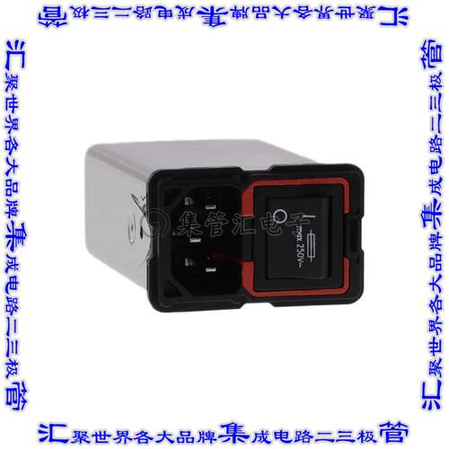 FN9289EB-4-06 电源接入连接器3POS插座公插片模块IEC320-C14面板