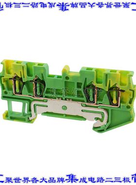 3031209 端子块连接器4POS接地地面4.2mm绿色黄色14-26AWG