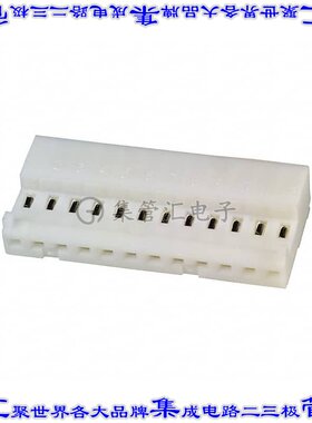 4-643814-2 矩形连接器12POS插座2.54mm母插口白色IDC锡自由悬挂