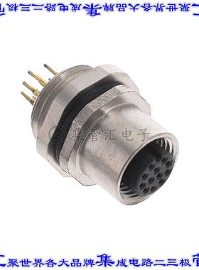 ALBKF12-FPBR12-S0 圆形连接器12POS插头母插口焊接面板安装通孔