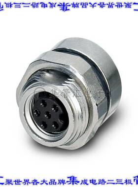 1436534 圆形连接器6POS插座母插口焊接镀金面板安装通孔